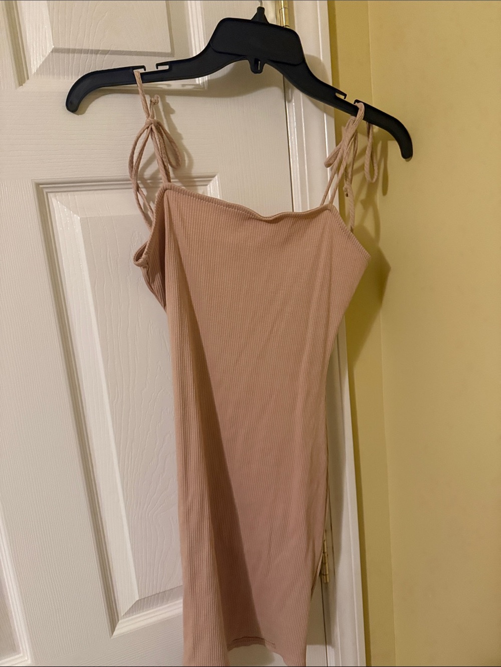 Urban Outfitters Tie-Shoulder Ribbed Mini Dress